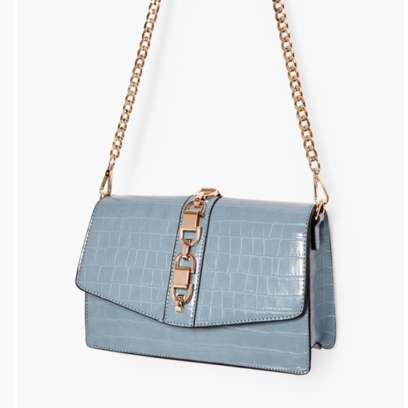 Blue Croc crossbody elegant bag - Picture 2 of 5